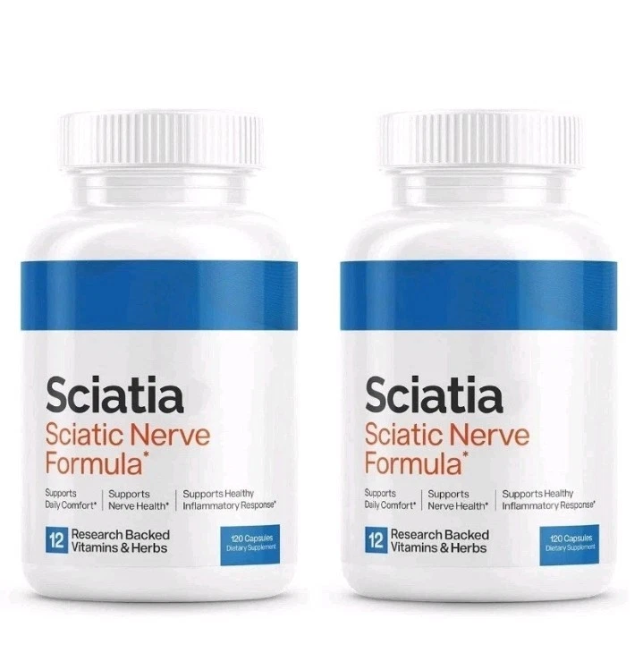 2 Pcs Sciatic Nerve Health Support Supplement Formula - 240 Count Capsules New - Image 1 of 1