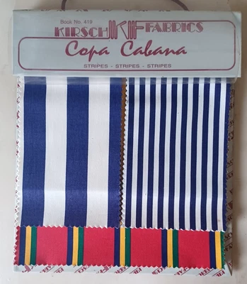 Kirsch Fabrics Copa Cabana Stripes Fabric Sample Book  34 Colorful Swatches - Image 1 of 4