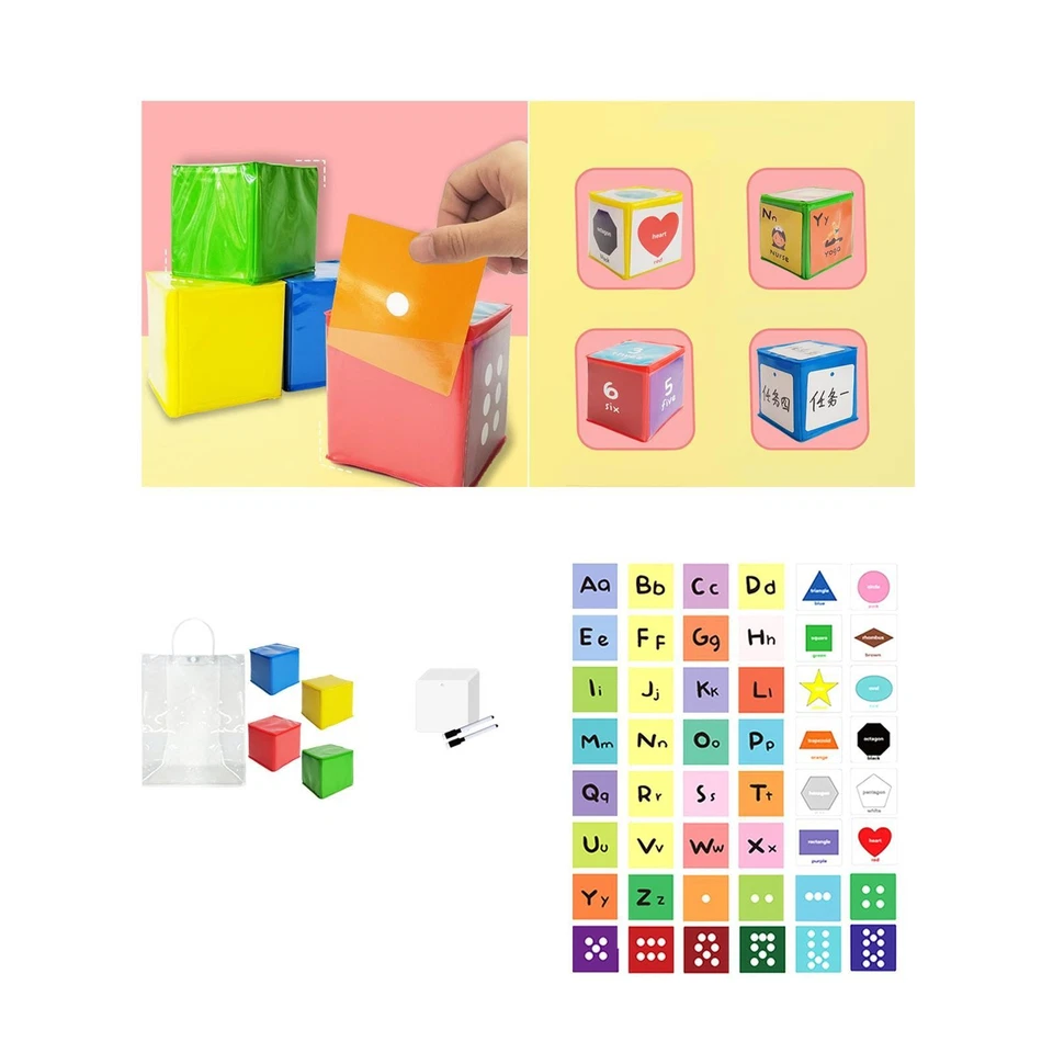 Playing Game Dice 4.33 inch Large Dice Stacking Blocks 6 Sided Educational Toys - Bild 1 von 1