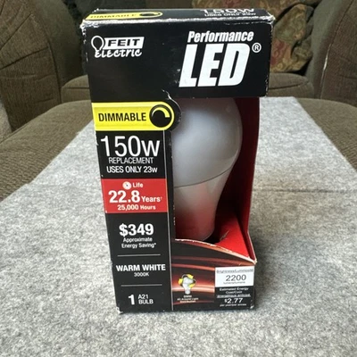 Feit Electric / Performance LED / 150W Dimmable Light Bulb - Image 1 of 3