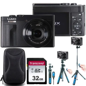Cámara digital Panasonic Lumix ZS99 30X con zoom óptico (negra) mejor kit de viaje - Imagen 1 de 11