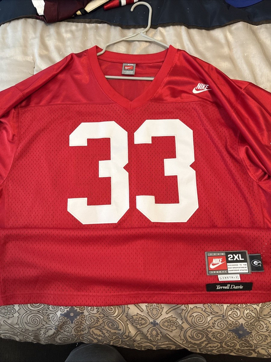 91 Terrell Davis UGA Jersey Size 2XL | eBay
