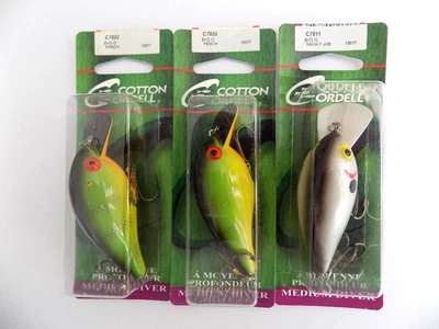 ALGODÓN CORDELL SERIE GRANDE O 7800 - EE. UU. - 2,5" - 3 SEÑUELOS - #301 Foto 1 de 4