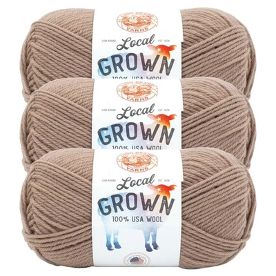 (3 Pack) Lion Brand Yarn 668-122AA Local Grown Yarn, Hickory - Image 1 of 4