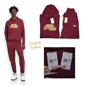 Jordan Men's Jumpman Sweatsuit Size 2XL Burgundy Tracksuit Hoodie + Joggers NWT - Picture 1 of 12
