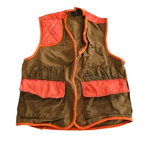 Vintage SafTbak Hunting Vest Mens Large Canvas Shooting Pockets Outdoor Gear - Picture 1 of 6