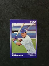 1990 STAR #41 IVAN RODRIGUEZ CHARLOTTE RANGERS MINOR LEAGUE RC NM +