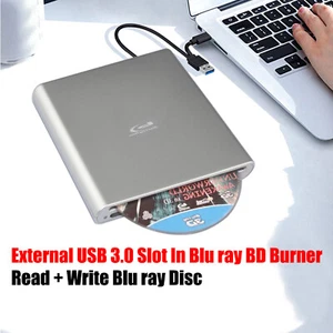 Blu ray Burner External BD-R VCD DVD CD RW Disc Writer PC Laptop Movie - Picture 1 of 15