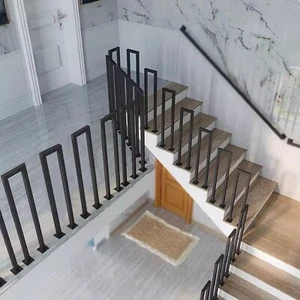 2Pcs Hand Rails for Steps, Matte Black U Shaped Handrails for Indoor Outdoor ... - Picture 1 of 6