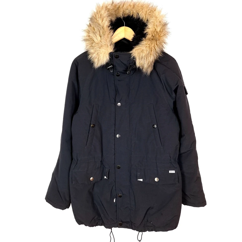 CARHARTT ANCHORAGE PARKA Hombres Chaqueta Talla S Con Capucha Aislada Negro C... - Imagen 1 de 4