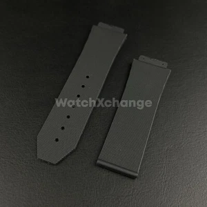 Black Rubber Silicone Watch Strap Waterproof Band 26*19mm Fit HUBLOT BIG BANG - Picture 1 of 3