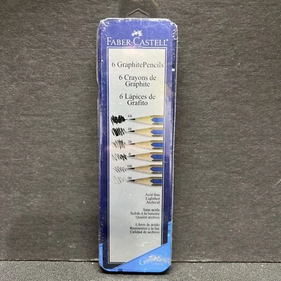 Lápices de grafito Faber-Castell 6 unidades en estaño SELLADOS resistentes a la rotura A18033C Foto 1 de 4