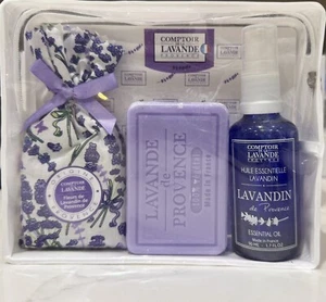 COMPTOIR DELA LAVENDER PROVENCE GIFT SET. Essential Oil/Soap/Lavender Bag. - Picture 1 of 3