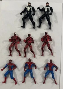 Spider-Man Toy Biz 1994 Metal Die Cast Figurines Lot Of 8 Carnage & Venom - Picture 1 of 4