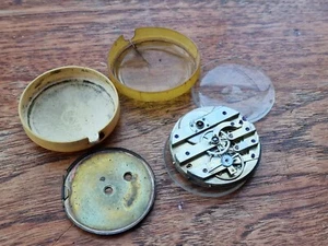 antiguo reloj de bolsillo movimiento Art Nouveau - Imagen 1 de 14