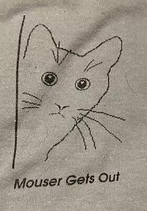 Vintage Rare - MAC APP - "Mouser Gets Out" T Shirt Grey L For Apple Computer - Picture 1 of 3