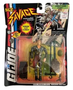 FIGURINE GI JOE CARDÉE 1994 HASBRO SGT SAVAGE JUNGLE CAMOUFLAGE JOUR D NEUF DANS SA BOÎTE - Photo 1/13