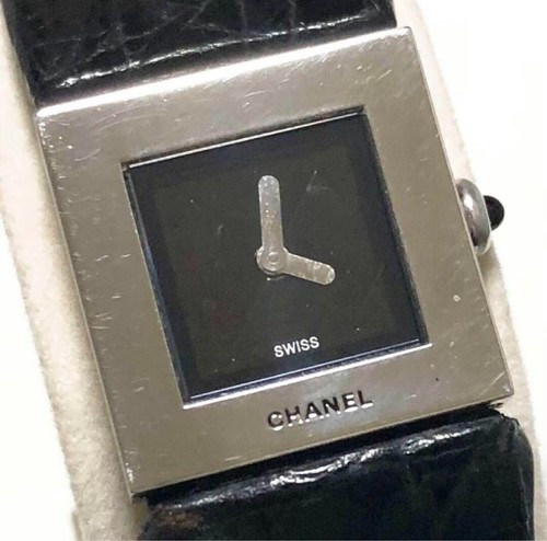 Orologio da polso donna analogico CHANEL Matelasse bracciale quadrante quadrato nero