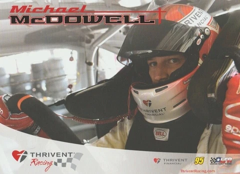 2015 Michael McDowell Thrivent Financial Ford Fusion NASCAR Sprint Cup postcard Cover