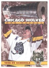 1998-99 Chicago Wolves IHL Hockey Schedule !!! Chicago Sun-Times