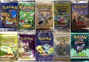 Pokemon TCG Booster Pack Vintage 1999 Base Set Aquapolis Skyridge Neo SEALED NEW - Picture 1 of 24