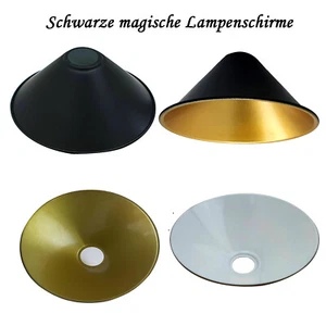 Vintage Lampenschirm Deckenlampe Pendelleuchte Metall Schwarz E27 Retro Design - Bild 1 von 22