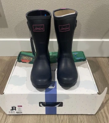 Botas de lluvia para mujer JOULES Kelly Welly azul marino rosa a rayas talla-8M-nuevas con etiquetas Foto 1 de 4