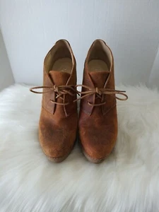 Enzo Angiolini Women's Flory Booties Size 10 M Leather Brown Lace Up - Picture 1 of 10