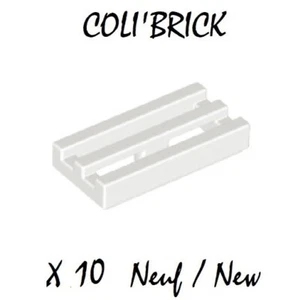 Lego 2412b - 10x Gitter / Fliese, modifiziert 1x2 - weiß / white - 30244 51815 NEU - Bild 1 von 1