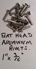 Aluminium Flat Head Rivets 1in X 3/16in   PACK OF 50