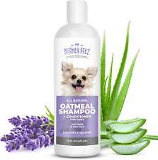 2-In-1 Oatmeal Dog Shampoo and Conditioner – 16 Oz Natural Support for Allergies