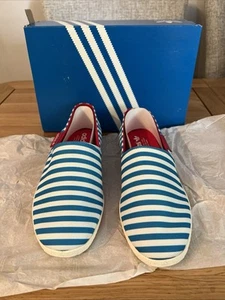 Adidas Adidrill White/blue Pumps Size 4.5 Women’s - Picture 1 of 5