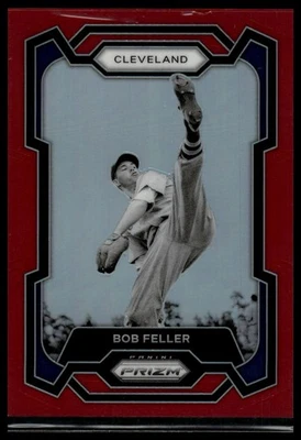 2024 Panini Prizm #227 Bob Feller Red Prizms #/299 SN Foto 1 de 2