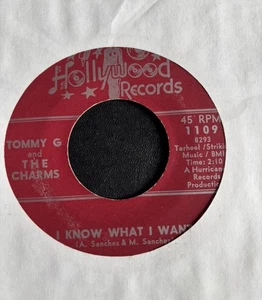 TOMMY G And The CHARMS I Know What I Want/I Want You So Bad 45 Hollywood VG++ - Picture 1 of 2