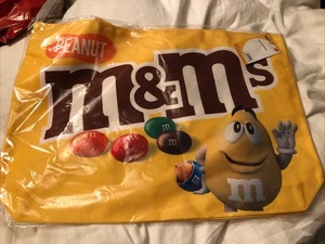 M&Ms Tote Shopping Bag Peanut Chocolate Sweets Yellow Shopper Reusable Large - Picture 1 of 3