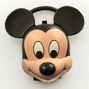 Vintage Walt Disney Mickey Mouse Head Lunch Box ONLY Carrier Case  USA - Picture 1 of 5
