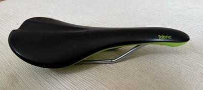 Sillín de tela MTB bicicleta de carretera negro/verde Foto 1 de 4