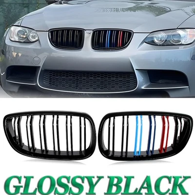 Gloss Black M-Color Front Kidney Grill for BMW E92 E93 M3 328i 335i Coupe 07-10 - Изображение 1 из 4