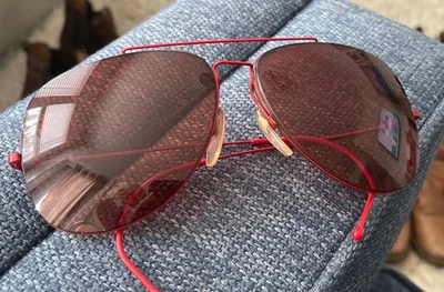 RARE SAFILO eyeglass frame 145 UFO 3001 283 RED Italy - Image 1 of 4