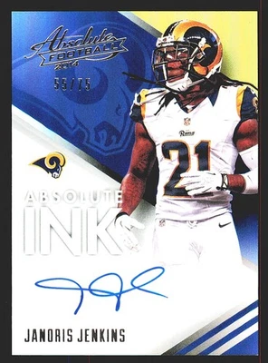 2014 Panini Absolute Janoris Jenkins Absolute Ink Spectrum Silver Auto /75 Rams - Image 1 of 2