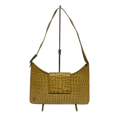 Auth a.testoni - Dark yellow Patent Leather Shoulder Bag - Image 1 of 4