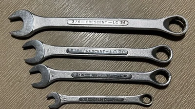 Four Vintage Crescent Combination Wrenches-LC24,LC20,LC18&LC12-USA - Image 1 of 2