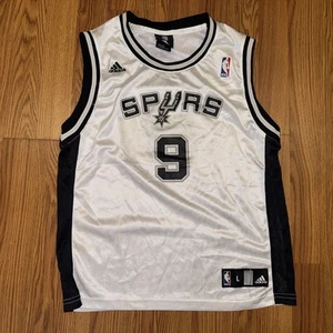 Maglia NBA San Antonio Spurs Tony Parker 9 Adidas taglia Youth Large bianca - Foto 1 di 7