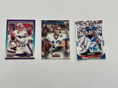 3x Jim Kelly Buffalo Bills Card Lot - 1990-2021 Score Pro Line Donruss - HOF - Image 1 of 4