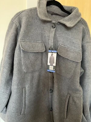 Ladies Weatherproof Thick Shirt Jacket /Shacket In Charcoal. Large - Image 1 of 4
