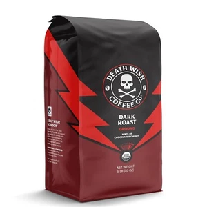 Café Death Wish, el más fuerte del mundo - MOLIDO - tostado oscuro - 5 lb **BB: 11/25** - Imagen 1 de 4
