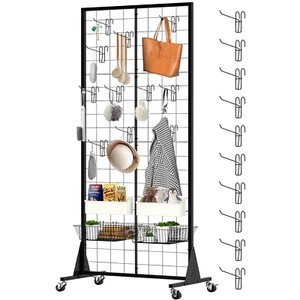 2'X5.5' Ft Gridwall Panel Display Stands Heavy Duty Floor Standing Retail Displa - Picture 1 of 5