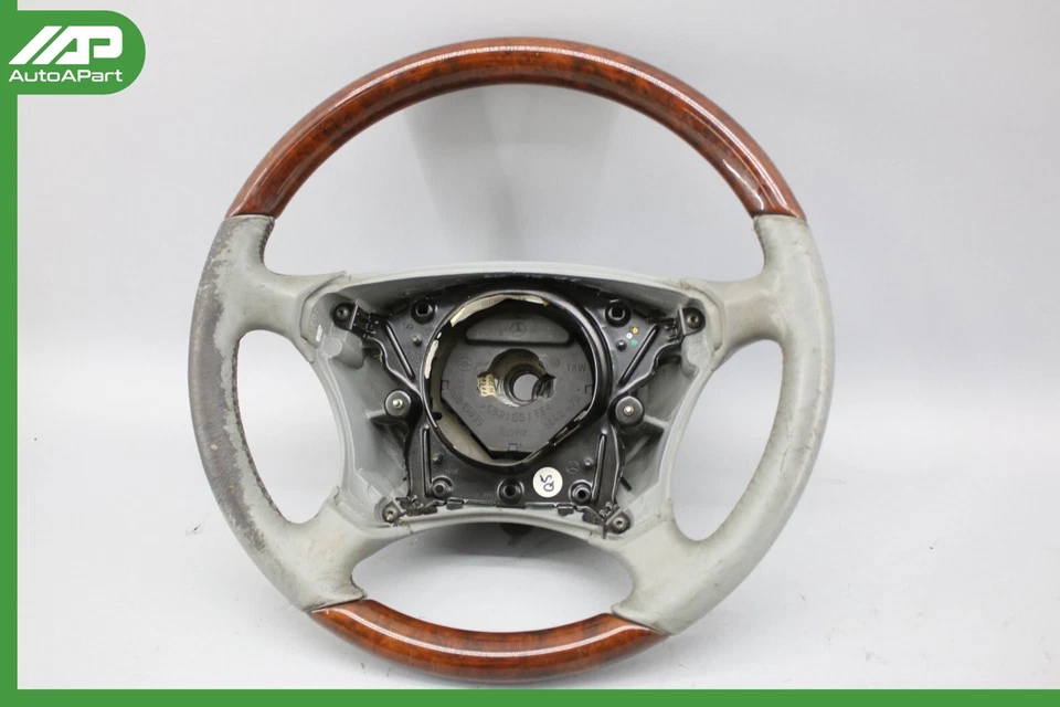 ✅ 00-06 Volante conductor madera mercedes w220 s55 amg s600 cl600 6015835 fabricante de equipos originales Foto 1 de 4
