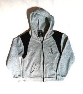 Hoodie Jacket Jordan Black/Gray Warm-Up Zip  Polyester Size 8 Basketball NBA - Picture 1 of 6
