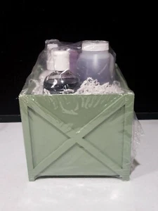 Crabtree & Evelyn LAVENDER Body Lotion & Shower Gel-Hand Wash Gloves Planter SET - Picture 1 of 3